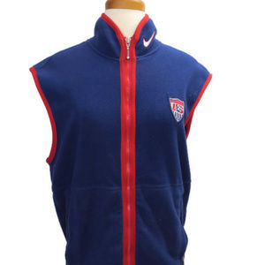 Men Womens Nike Vest Blue Size Small Red Trim Logo